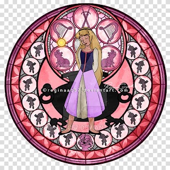 Princess Eilonwy, Kingdom Hearts Stain Glass transparent background PNG clipart