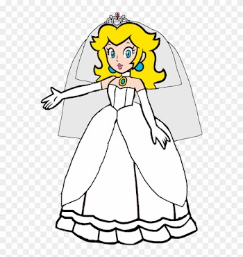 Princess Peach Wedding Dress 2d By Joshuat1306 - Super Mario Princess Peach