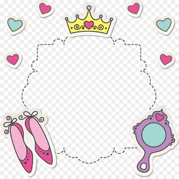 Princess Te Presumo Being Monarch - Children frame design pattern vector material 