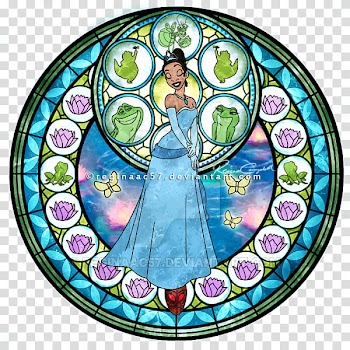Princess Tiana, Kingdom Hearts Stain Glass transparent background PNG clipart