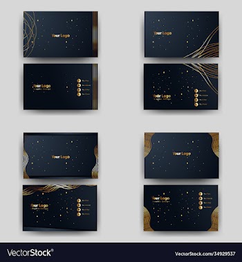 print business card golden luxury