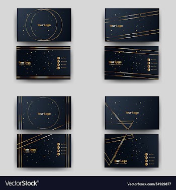 print business card golden luxury