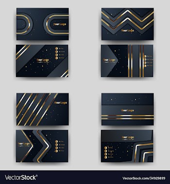 print business card golden luxury
