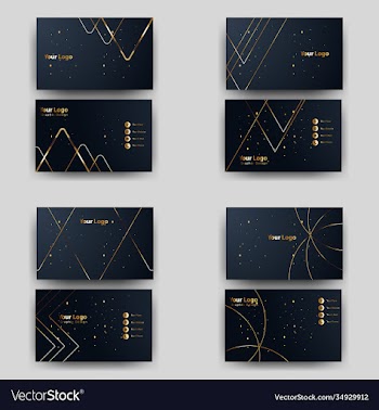 print business card golden luxury
