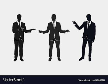 print businessman silhouette set of 3