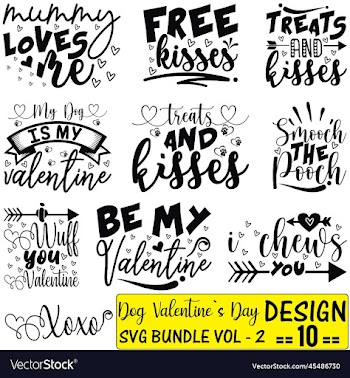 print dog valentines day svg bundle