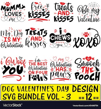 print dog valentines day svg bundle
