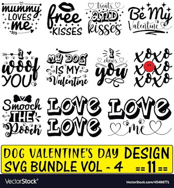 print dog valentines day svg bundle vol - 4