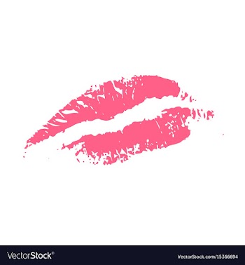 Print of red lips vector image