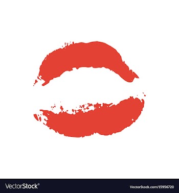 Print of red lips vector image