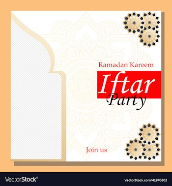 print ramadan kareem iftar party creative design
