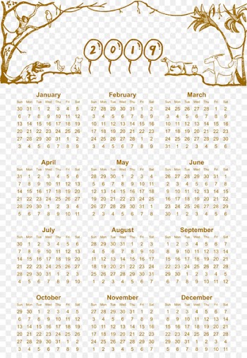 printable 2019 calendar one page with holidays in - others 