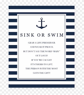 Printable Advice Sign For Nautical Themed Baby Shower - Message In A Bottle Baby Shower Template