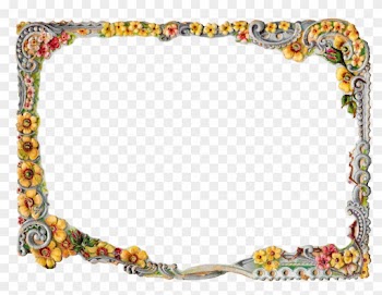 Printable Flower Frame Digital Crafting Floral - Flower Frame Border Design Png