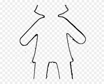 Printable Person Template - Girl Paper Doll Chain Template
