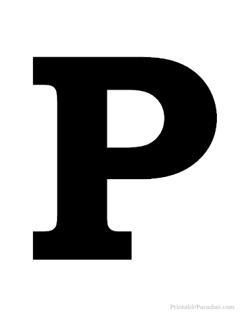 Printable Solid Black Letter P Silhouette | Black & White | Letras ...