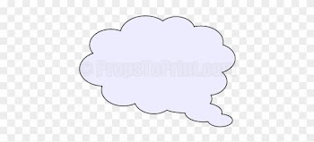 Printable Thought Cloud Photo Booth Prop - Booth Props Template Necklace