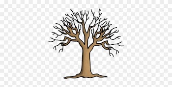 Printable Tree Without Leaves Coloring Page Download - Cartoon Picture Of A Winter Tree