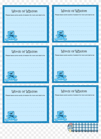 Printable Words Of Wisdom Game For Baby Shower Unique - Baby Shower Advice Cards Printable