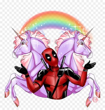 Printed T-shirt Deadpool Sleeve - deadpool dog 