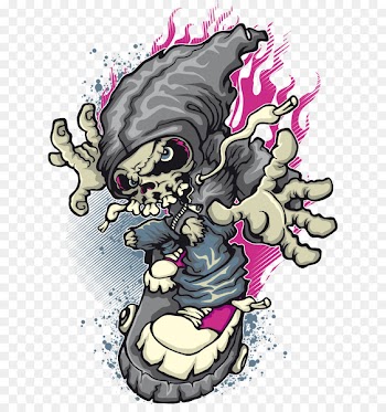 Printed T-shirt Hoodie Clothing - Vector Horror Skull 