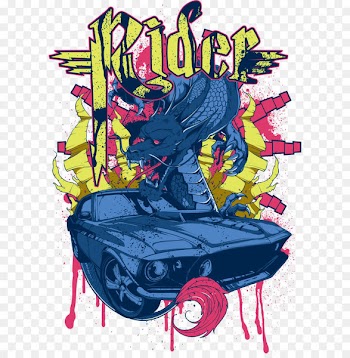 Printed T-shirt Printing Stock illustration - Long car prints 