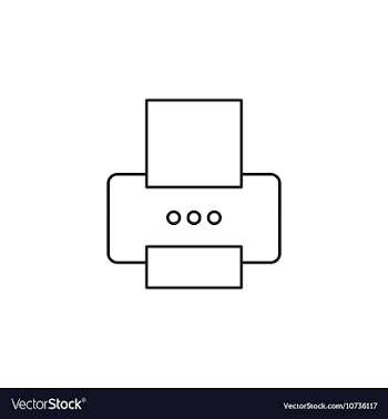 Printer icon outline vector image