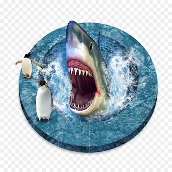 Printing Bathroom Sticker Wall decal Floor - shark 
