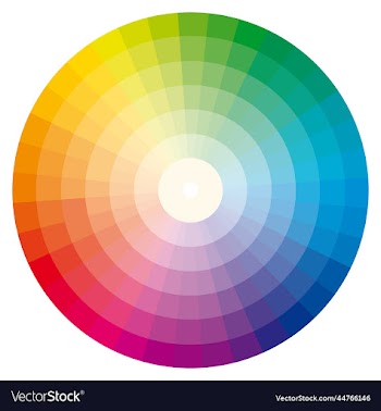 printing color wheel with twelve colors in