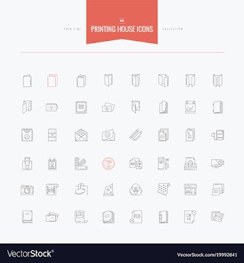 Printing house print technology folded catalog vector image