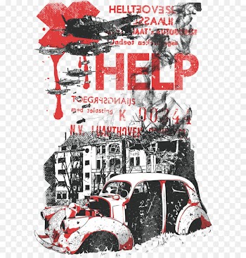 Printing - Old city with car 