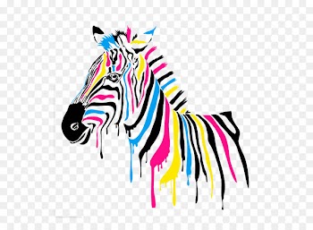 Printing Zebra Wall decal Painting Decorative arts - Painted Animal Horse 
