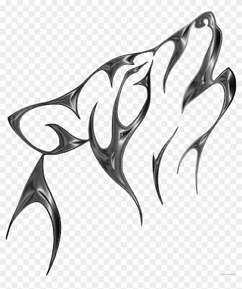 Prismatic Wolf Animal Free Black White Clipart Images - Native American Drawings Of Animals
