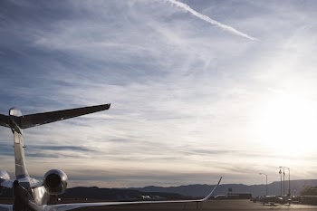 Private Jet On Runway