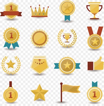 Prize Award Trophy Icon - Medal badges vector material 