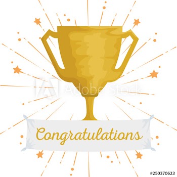 prize cup to congratulation happy celebration