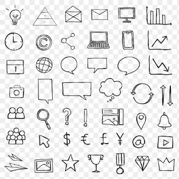 Professional business teamwork png black collection