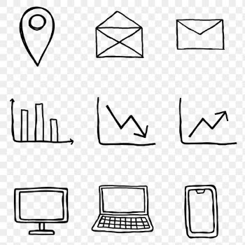 Professional business teamwork png black collection