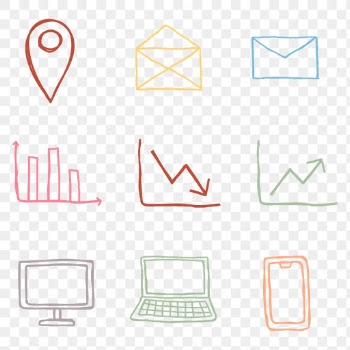 Professional business teamwork png colorful collection