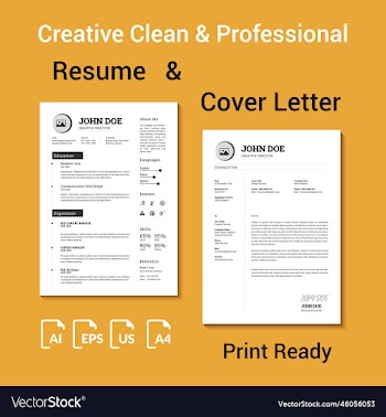 professional clean cv resume template image