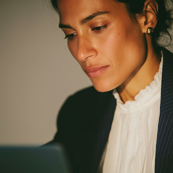 Professional Indian Woman Working in Office
