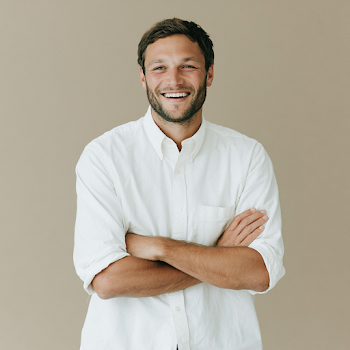Professional Portrait of a Young Man with Genuine Smile