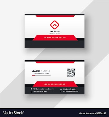 professional red business card design