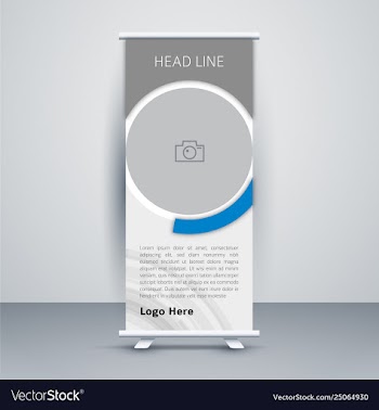 Professional roll up stand banner design 1 vector image