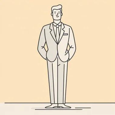 Professional Salesman Illustration in Flat Design