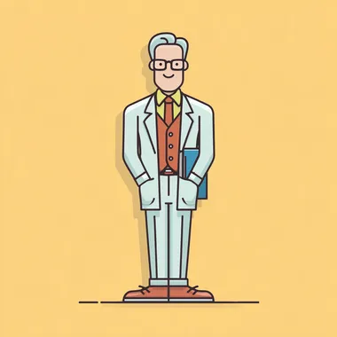 Professional Salesman Illustration in Flat Design