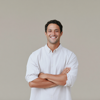 Professional Warm Smiling Man Portrait