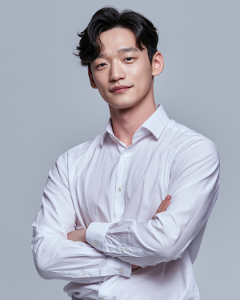 Professional Young Korean Male Instructor Portrait