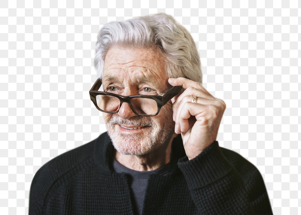 Professor png sticker, senior man, | Free PNG - rawpixel