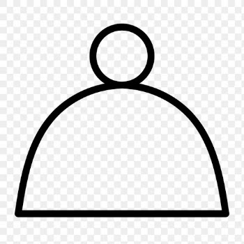 Profile png web UI icon in outline style | Free stock illustration | High Resolution graphic